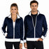 Identitee Mens Varsity Track Jacket Warm Winter Tracksuit Top Zip - Navy/White - 3XL