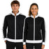 Track Top Jacket Full Zip Tracksuit Varsity Jumper Warm Winter - Black/White - M (10-12)