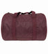 Foldable Duffel Bag Travel Gym Sports School Luggage PVC Nylon Zip - Maroon