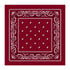 BANDANA Paisley 100% COTTON Head Wrap Durag Bandanna Summer Biker Scarf Mask - Burgundy