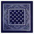 BANDANA Paisley 100% COTTON Head Wrap Durag Bandanna Summer Biker Scarf Mask - Navy Blue