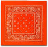 BANDANA Paisley 100% COTTON Head Wrap Durag Bandanna Summer Biker Scarf Mask - Orange