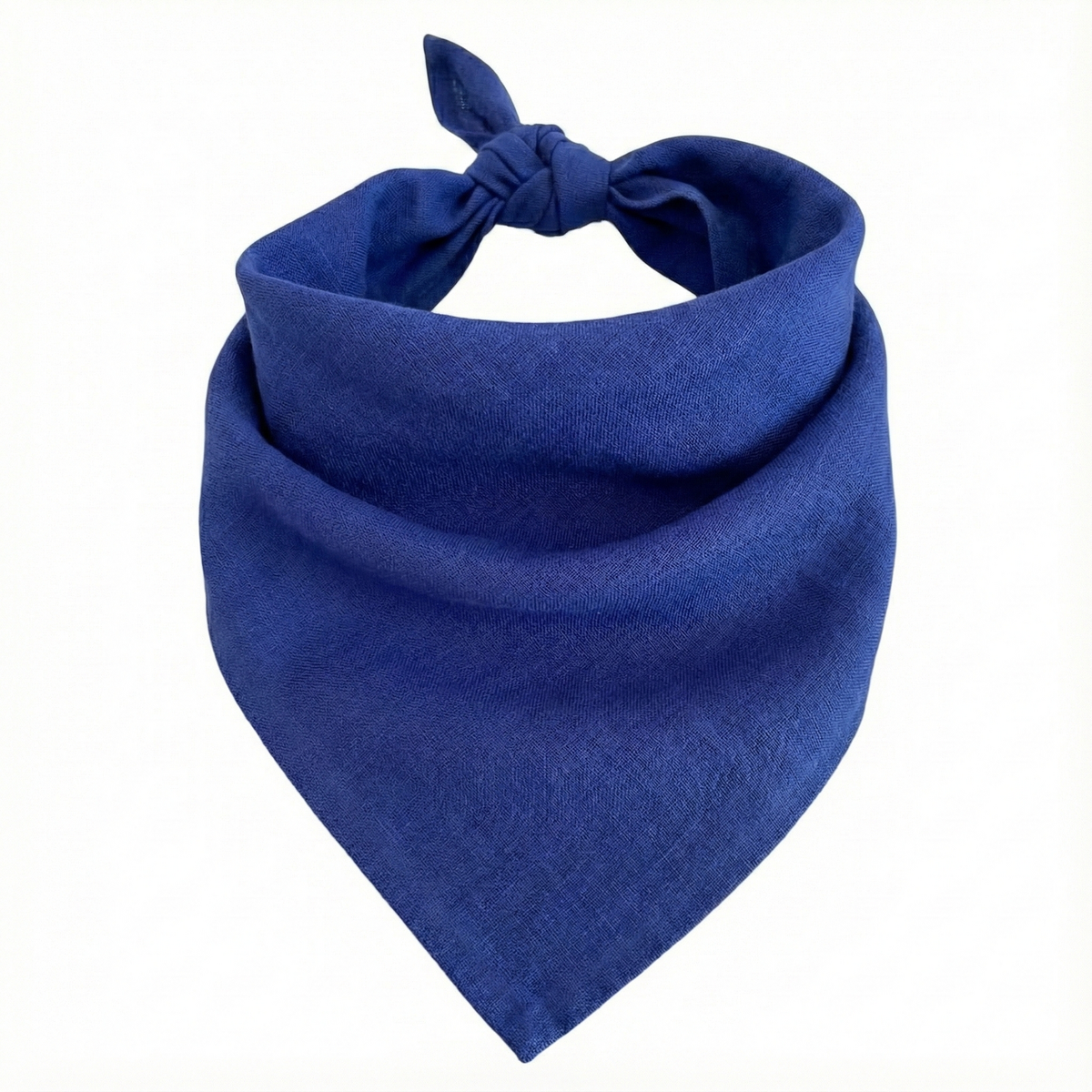 Plain Bandana 100% COTTON Head Wrap Durag Bandanna Summer Biker Scarf Mask - Blue