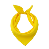 Plain Bandana 100% COTTON Head Wrap Durag Bandanna Summer Biker Scarf Mask - Yellow