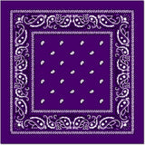 BANDANA Paisley 100% COTTON Head Wrap Durag Bandanna Summer Biker Scarf Mask - Purple