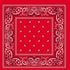 BANDANA Paisley 100% COTTON Head Wrap Durag Bandanna Summer Biker Scarf Mask - Red