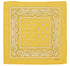BANDANA Paisley 100% COTTON Head Wrap Durag Bandanna Summer Biker Scarf Mask - Yellow