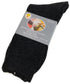 1 Pair Merino Wool Blend Work Socks Thermal Hiking Winter Warm Socks - Black - 11-14