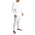 2pcs Set Mens Merino Wool Blend Long Sleeve Thermal Top & Long Johns Pants Underwear - Beige - L
