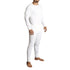 2pcs Set Mens Merino Wool Blend Long Sleeve Thermal Top & Long Johns Pants Underwear - Beige - XXL