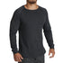 Mens Merino Wool Blend Thermal Top Long Sleeve Base Layer Underwear - Black - 3XL