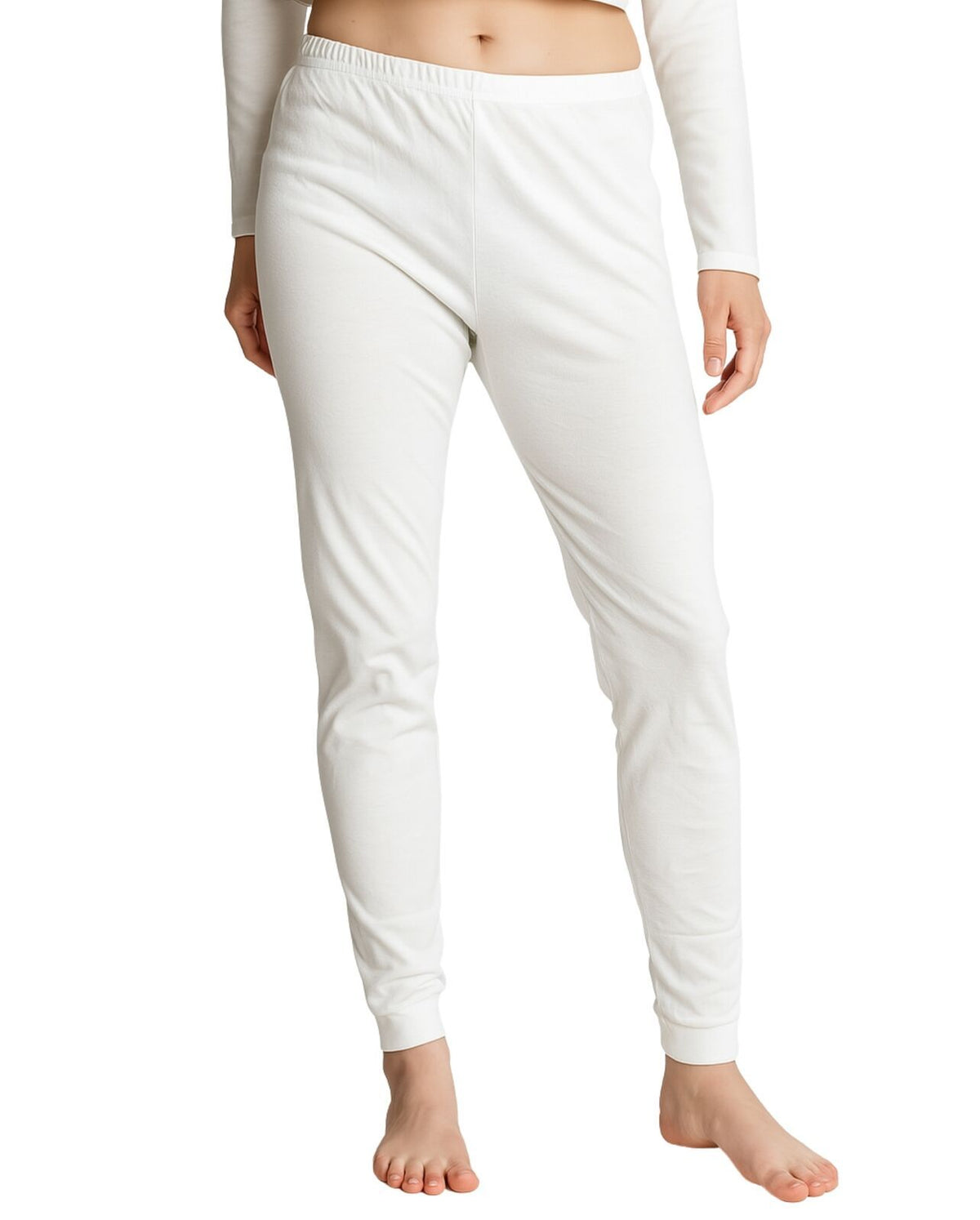 Womens Merino Wool Long Janes Thermal Underwear Layer Thermals Leggings Pants - Beige - 10-12