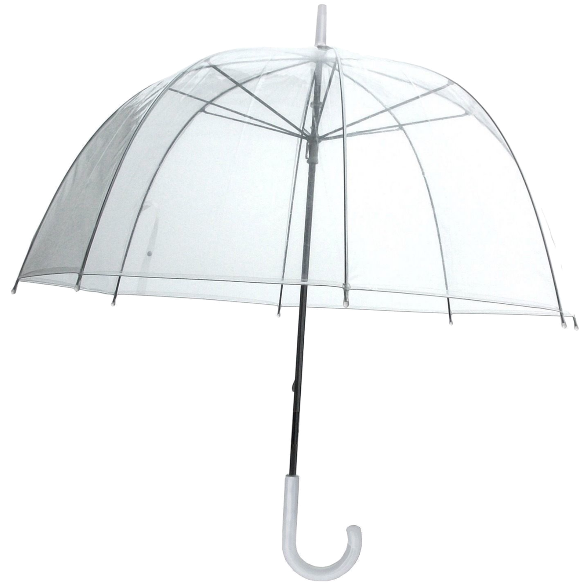Birdcage Clear Dome Umbrella Wedding Rain Transparent Parasol Manual Bird Cage - Clear