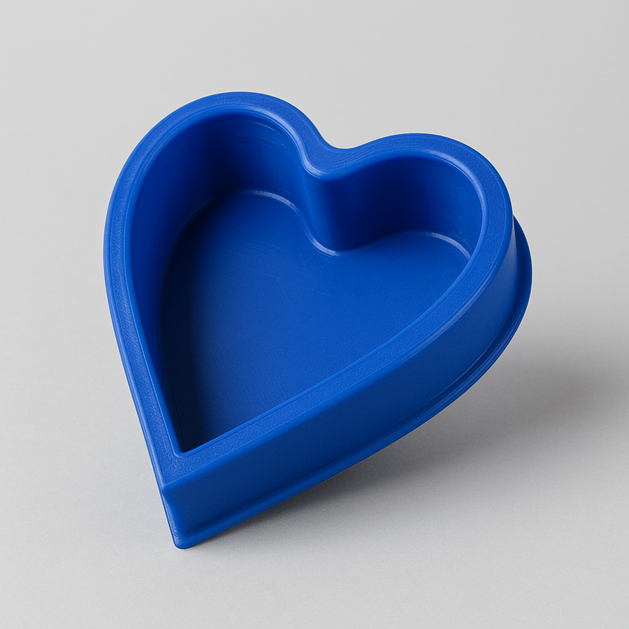 Heart-Shaped Silicone Baking Mould  Blue