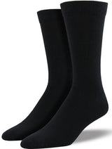 1 Pair Bamboo Derived Loose Top Socks Diabetic Style Comfort Circulation - Black - 2-8