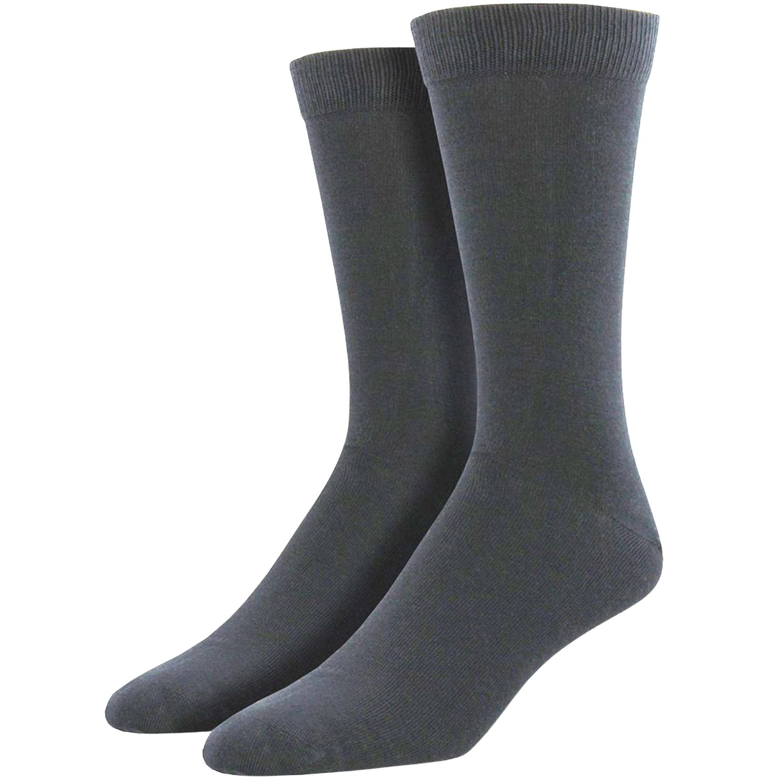 1 Pair Bamboo Derived Loose Top Socks Diabetic Style Comfort Circulation - Grey - 7-11