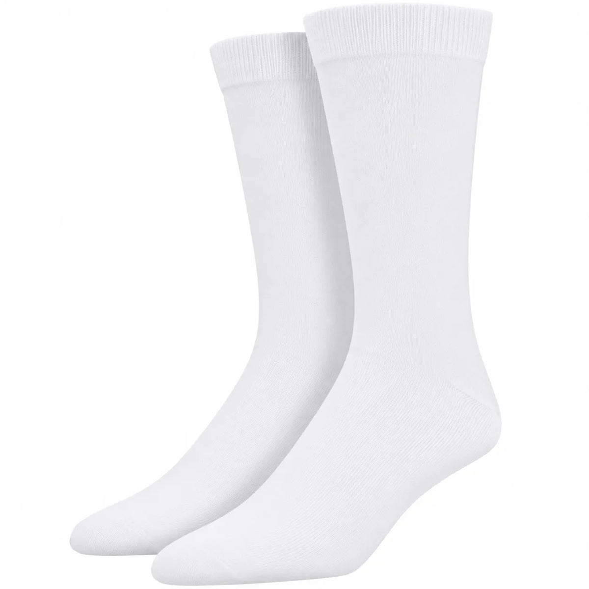 1 Pair Bamboo Derived Loose Top Socks Diabetic Style Comfort Circulation - White - 11-14