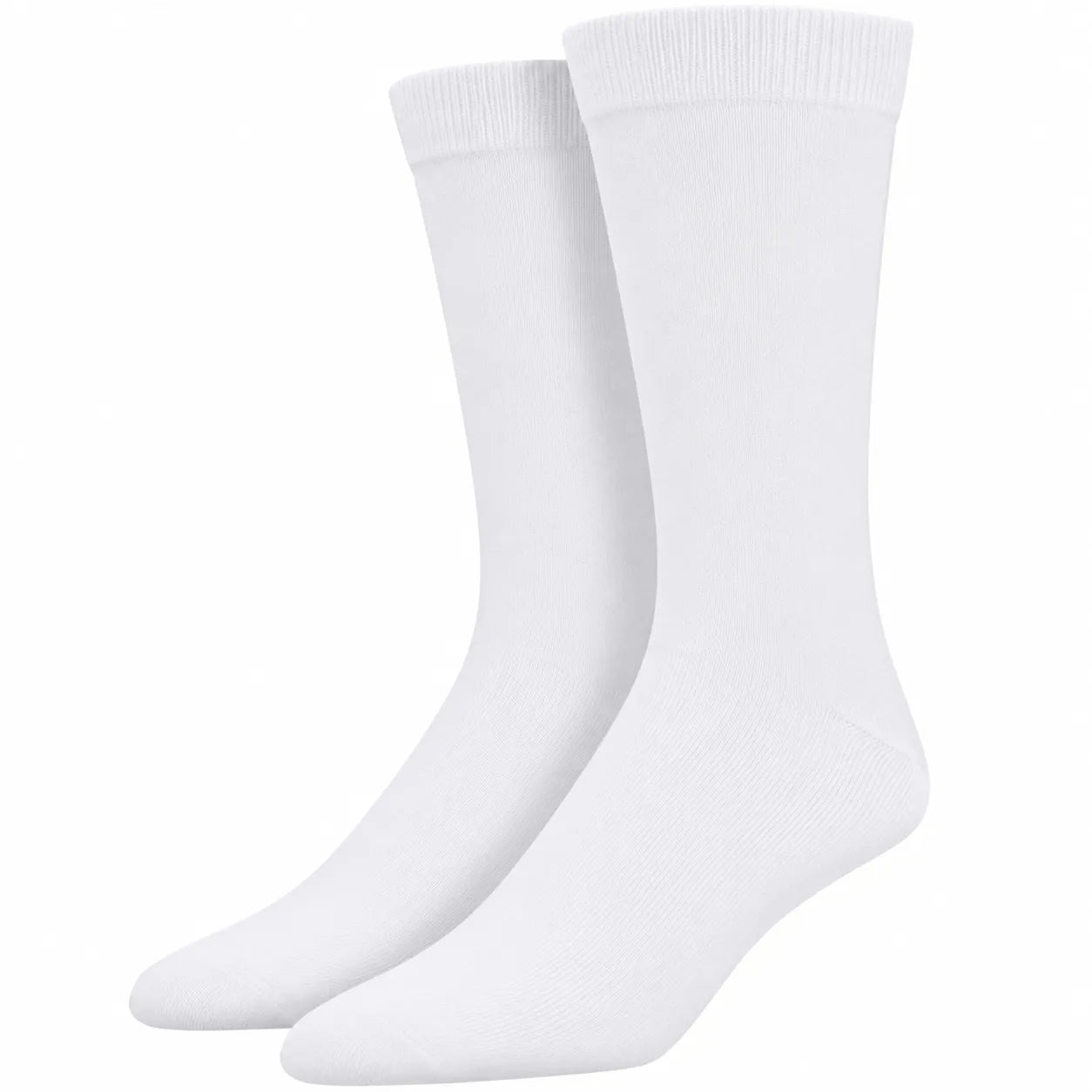 1 Pair Bamboo Derived Loose Top Socks Diabetic Style Comfort Circulation - White - 7-11