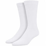 1 Pair Bamboo Derived Loose Top Socks Diabetic Style Comfort Circulation - White - 7-11