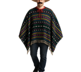 PREMIUM MEXICAN PONCHO Spanish Costume Wild West Cowboy Party Bandit  12467