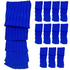 12x LEG WARMERS Knitted Womens Costume Neon Dance Party Knit 80s BULK - Blue