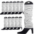 12 LEG WARMERS Knitted Womens Neon Party Knit Ankle Fluro Dance Costume 80s BULK - White