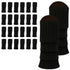 24x Womens Leg Warmers Disco Winter Knit Dance Party Crochet Legging Socks Costume - Black