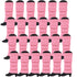 24x Womens Leg Warmers Disco Winter Knit Dance Party Crochet Legging Socks Costume - Light Pink