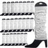 24 LEG WARMERS Knitted Womens Neon Party Knit Ankle Fluro Dance Costume 80s BULK - White
