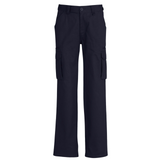 Mens CARGO PANTS Work Wear Trousers 100% COTTON Tradie Pockets Military 310gsm - Navy - 127""