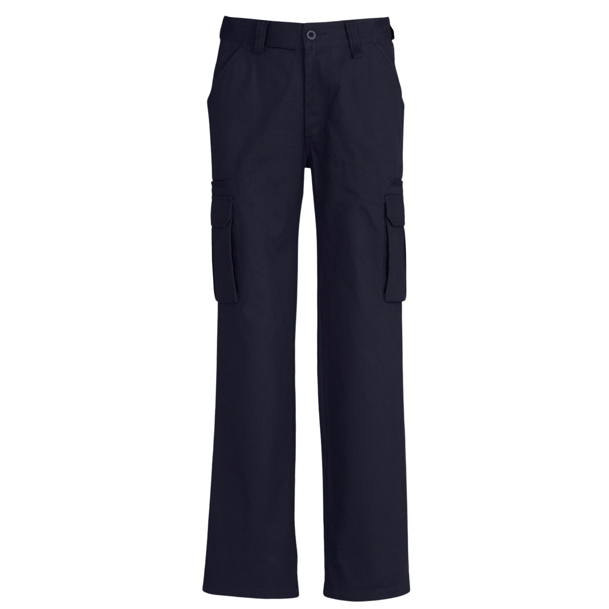 Mens CARGO PANTS Work Wear Trousers 100% COTTON Tradie Pockets Military 310gsm - Navy - 127""