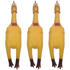 3x SHRILLING CHICKEN Dog Chew Screaming Toy Squeeze Sound Funny Rubber Pet