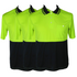 3x HI VIS Polo Shirt Top Tee Safety Workwear Short Sleeve Breathable Mesh BULK - Yellow/Navy - 5XL (28)