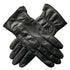 Ladies Genuine Sheepskin Leather Gloves Fleece Lined Warm Winter Womens in Black - L