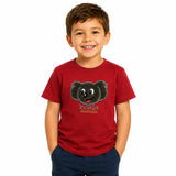 Kids KOALA AUSTRALIA T Shirt Tee Souvenir Gift Childrens Child 100% Cotton Top - Red - 2