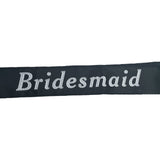 Hens Night Satin Sash Bridal Party Girls Wedding Bridesmaid Accessory - Black