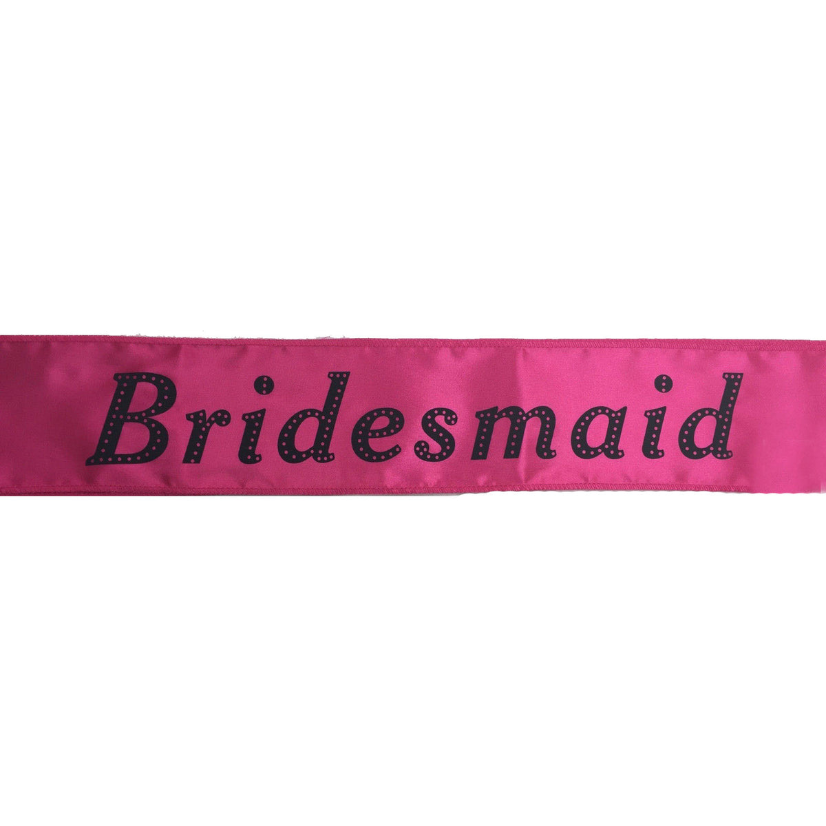 Hens Night Satin Sash Bridal Party Girls Wedding Bridesmaid Accessory - Hot Pink