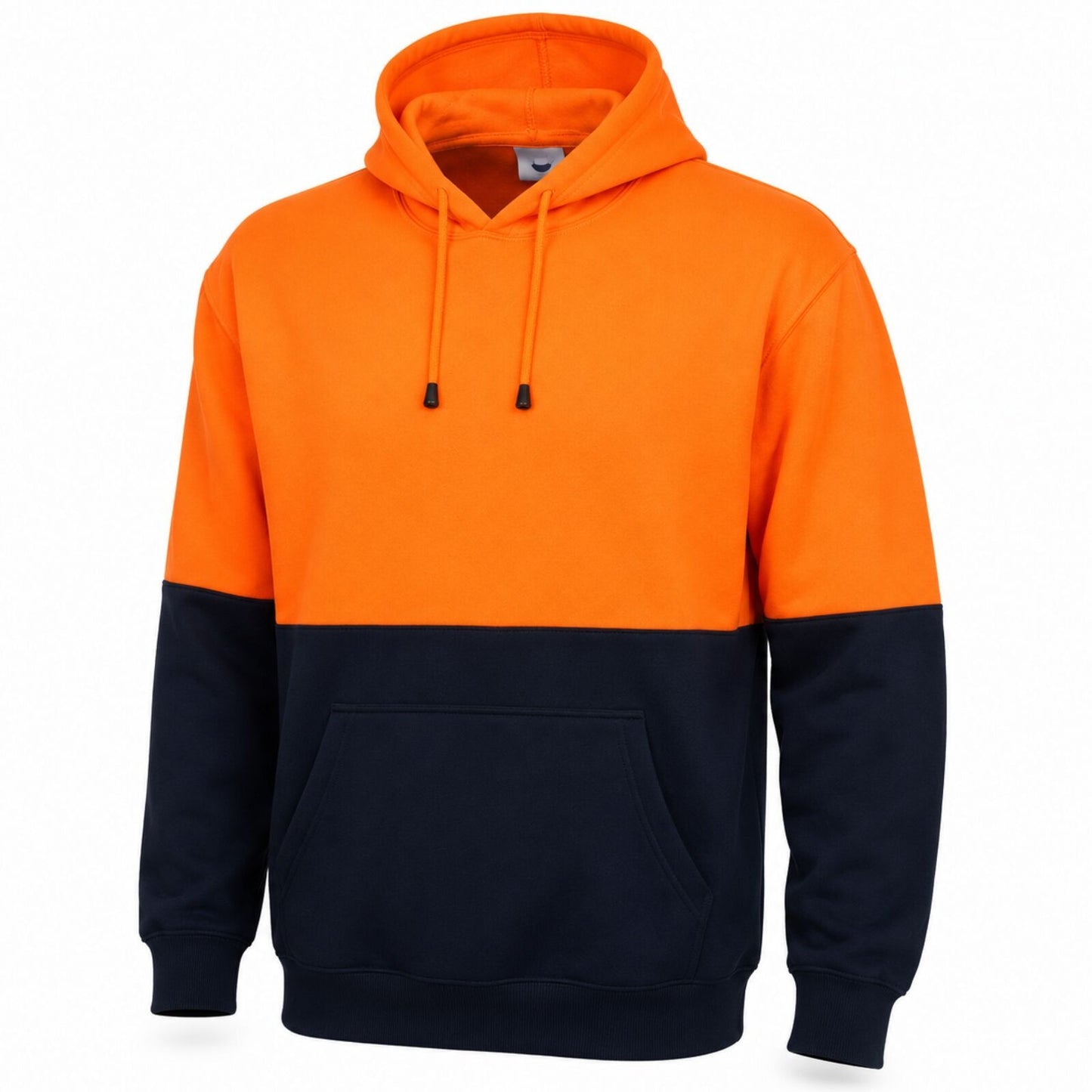 Hi Vis Polar Fleece Hoodie Safety Workwear Jumper Fleecy Jacket UPF 50+ - Orange - L