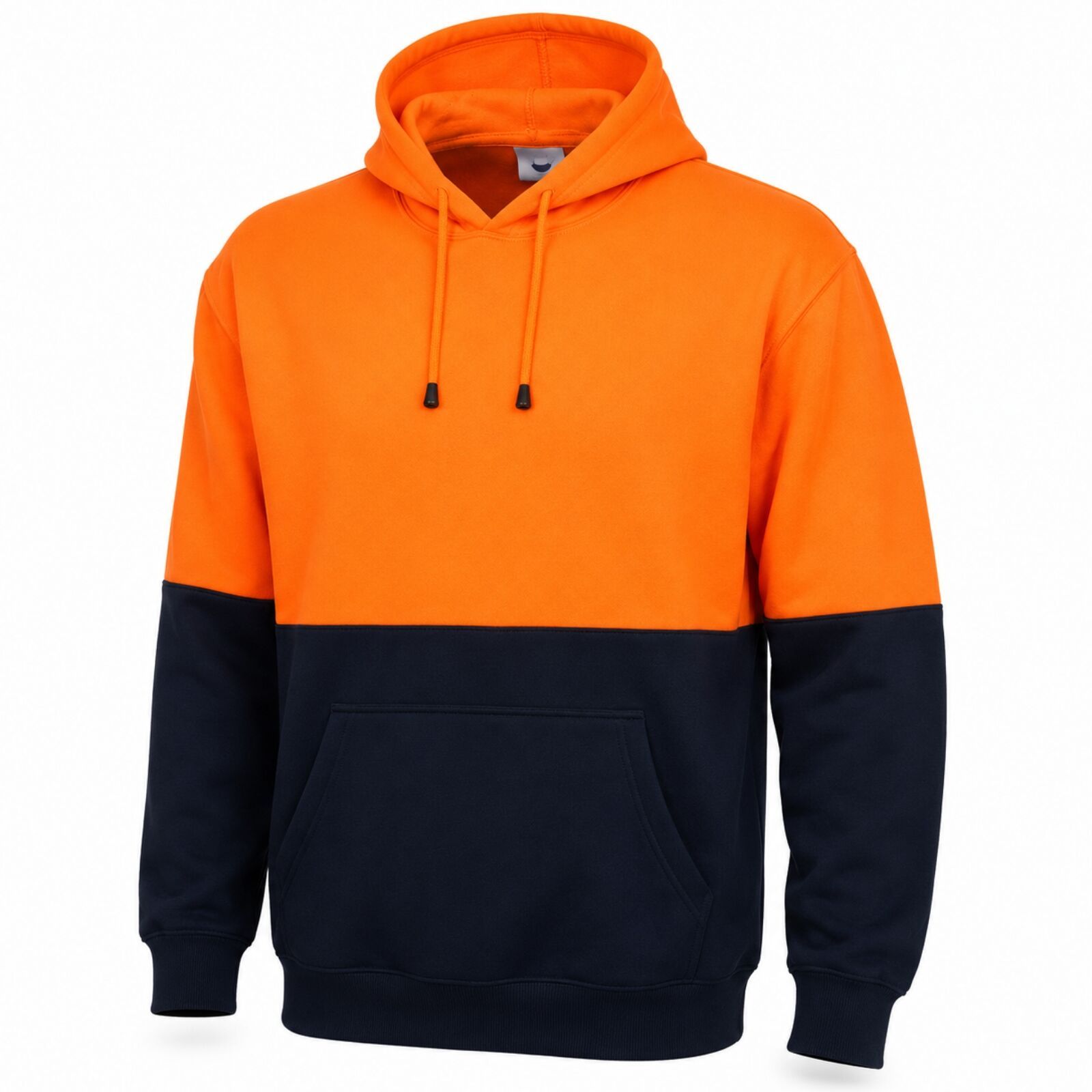Hi Vis Polar Fleece Hoodie Safety Workwear Jumper Fleecy Jacket UPF 50+ - Orange - L