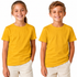 KIDS PLAIN T SHIRT Childrens Child 100% COTTON Boys Girls Basic Blank Tee Top - Yellow/Gold - 10