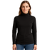 Ladies SKIVVY Womens Long Sleeve Plain Top Warm Turtleneck Cotton High Neck in Black - S