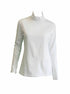 Ladies SKIVVY Womens Long Sleeve Plain Top Warm Turtleneck Cotton High Neck - White - XL