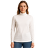 Ladies SKIVVY Womens Long Sleeve Plain Top Warm Turtleneck Cotton High Neck in White - XXL