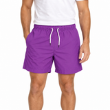 Mens Board Shorts Surf Beach Swim Quick Dry Boardies PLAIN Red Blue Purple - Purple