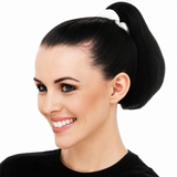 PONYTAIL WIG Long Hair Cosplay Extension Hairpiece Straight Bun Costume Party - Black