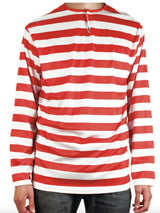 ADULTS Book Week Red and White Striped Top Shirt Costume Party Dress Up