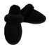 Sheepskin Wool Womens Slippers Scuffs Slip On Winter Ugg Slippers in Black - 6