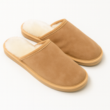 Sheepskin Wool Unisex Slippers Scuffs Slip On Winter Ugg Slippers in Chestnut - 9
