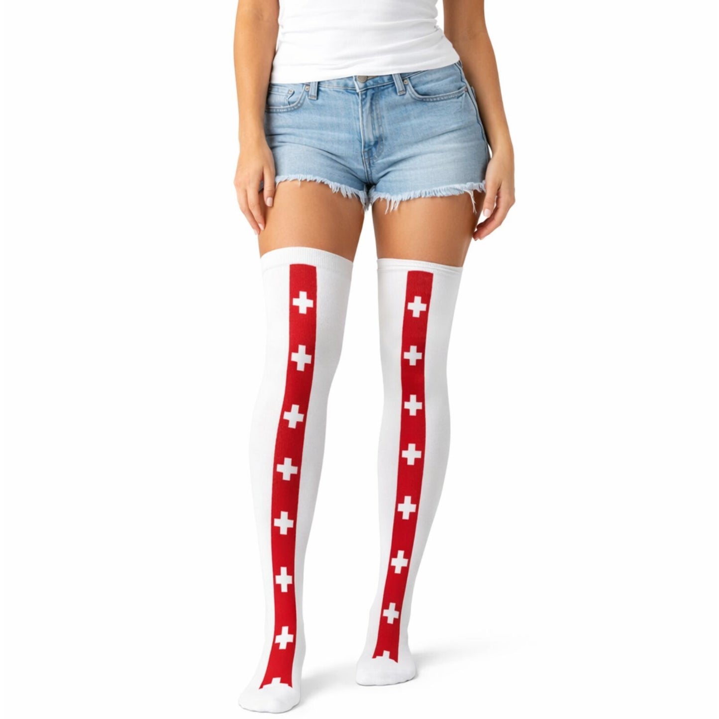 Over Knee Stay Up Stockings Hosiery Party Costume Socks - Nurse