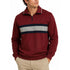 Mens Half Zip Fleece Jumper Pullover Cotton Polyester Blend Warm Sweater - Red - L